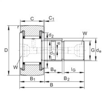 FAG 7218 b mp fag angular contact bearing 90x160x30 Stud type track rollers - KRE30-PP