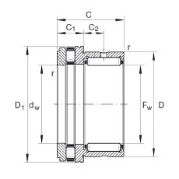 FAG ราคา bearing nsk 7001a5 ctynsulp4 Needle roller/axial cylindrical roller bearings - NKXR20-XL