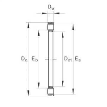 FAG bearing mcgill fc4 Axial cylindrical roller and cage assembly - K81213-TV