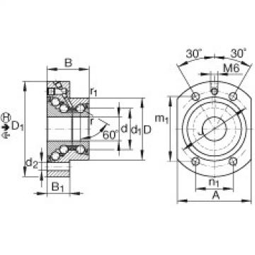 FAG wheel hub bearing unit timken for dodge ram 1500 2000 Angular contact ball bearing units - DKLFA2080-2RS