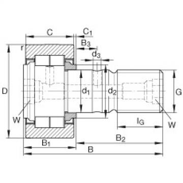 FAG equivalent skf numbor for bearing 1548817 Stud type track rollers - NUKR80