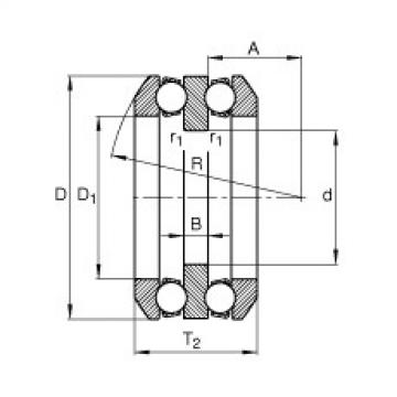 FAG bearing size chart nsk Axial deep groove ball bearings - 54212