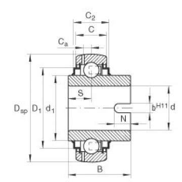 Bearing export GLE20-KRR-B  INA   