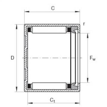 needle roller thrust bearing catalog BK2518-RS INA