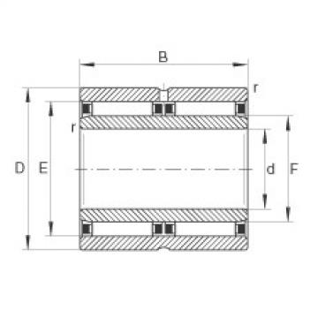 needle roller bearing sleeve NAO25X42X32-ZW-ASR1 INA