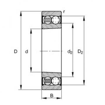 FAG beariing 24140cck30 w33 skf Self-aligning ball bearings - 2208-K-2RS-TVH-C3