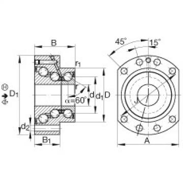 FAG nsk slewing bearing Angular contact ball bearing units - DKLFA30110-2RS