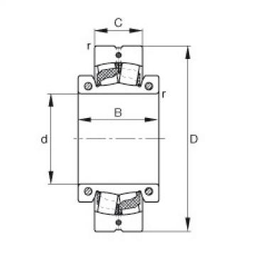 FAG equivalent skf numbor for bearing 1548817 Spherical roller bearings - 222S.515