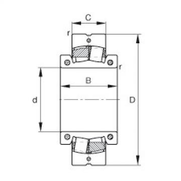 FAG bearing racing skfseri bearingnya c4 Spherical roller bearings - 231SM100-MA