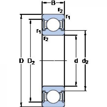 Bearing export D/W  R6-2RZ  SKF  