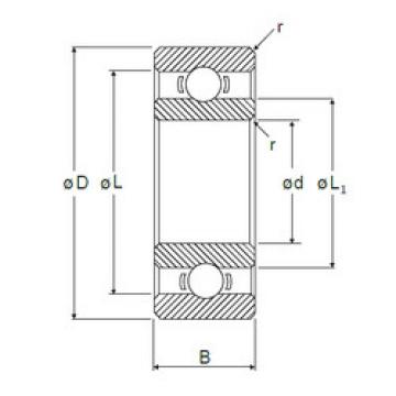 Bearing Original Brand L-1470  NMB   