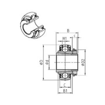 Bearing Original Brand UK206+H-14  SNR   