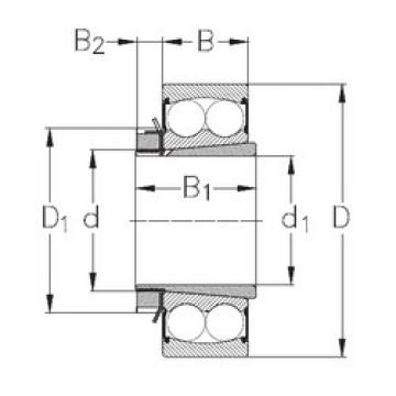 Self-Aligning Ball Bearings 2208-K-2RS+H308 NKE