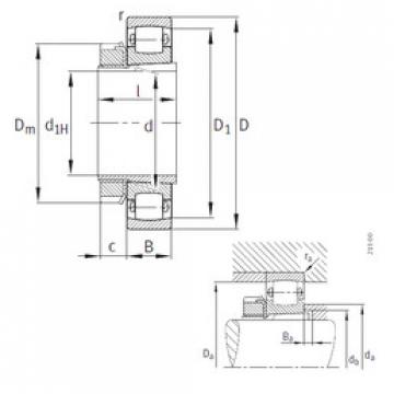 Spherical Roller Bearings 20208-K-TVP-C3+H208 FAG