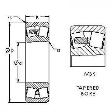 spherical roller bearing axial load 24032MBK30 AST