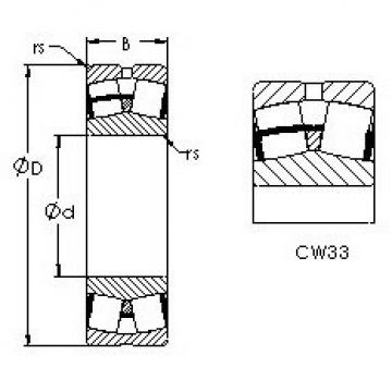 spherical roller bearing axial load 24132CAW33 AST