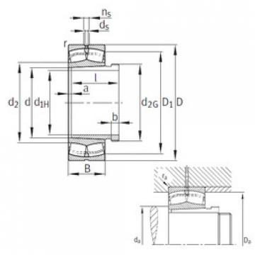 spherical roller bearing axial load 24024-E1-K30+AH+AH24024 FAG