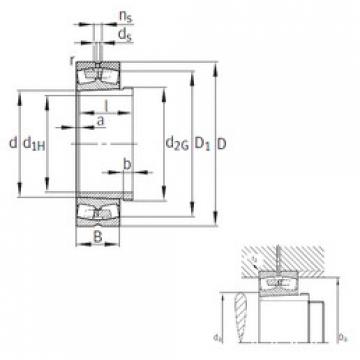 spherical roller bearing axial load 23988-K-MB+AH3988 FAG