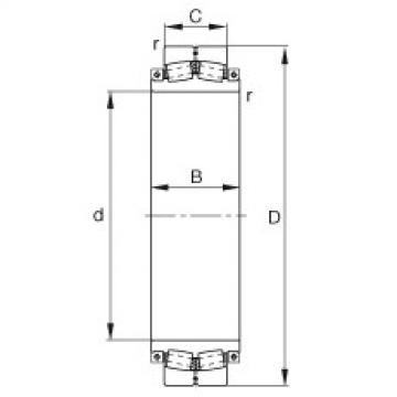 spherical roller bearing axial load 240SM400-MA FAG