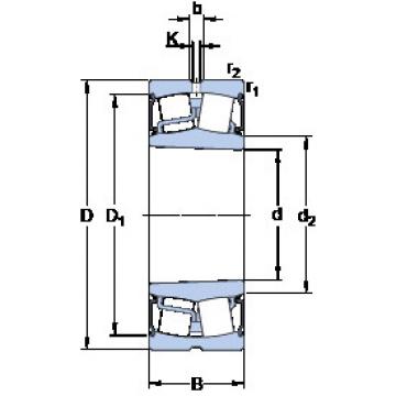 spherical roller bearing axial load BS2-2218-2RSK/VT143 SKF