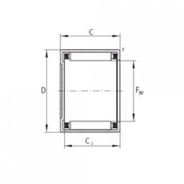 needle roller thrust bearing catalog BCE107–1/2 INA