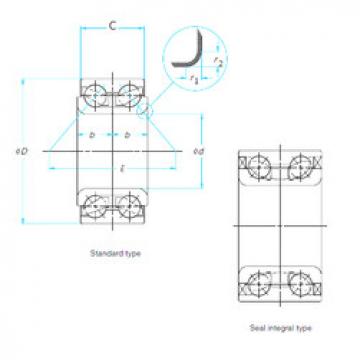 angular contact ball bearing installation 7B-3TM-DE08A21CS#01 NTN