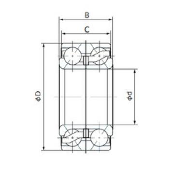 angular contact thrust bearings 38BVV07-26G NACHI