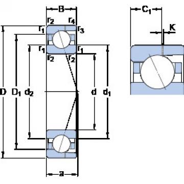 angular contact thrust bearings 7000 CD/HCP4AH SKF