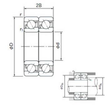 angular contact thrust bearings 7008CDT NACHI