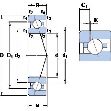 angular contact thrust bearings 7004 CE/P4AH1 SKF