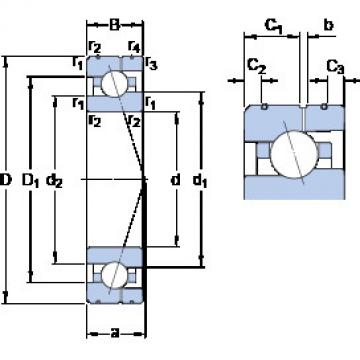 angular contact thrust bearings 7008 CE/HCP4AL SKF