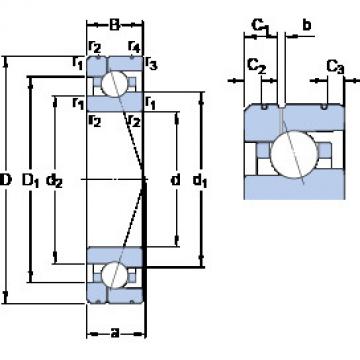 angular contact thrust bearings 7019 CE/P4AL1 SKF