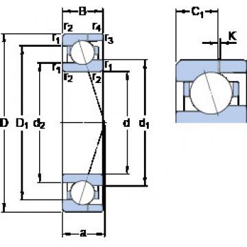 Angular Contact Ball Bearings 719/8 ACE/HCP4AH SKF