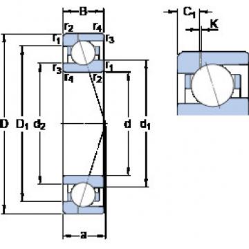 Angular Contact Ball Bearings 71908 ACE/HCP4AH1 SKF