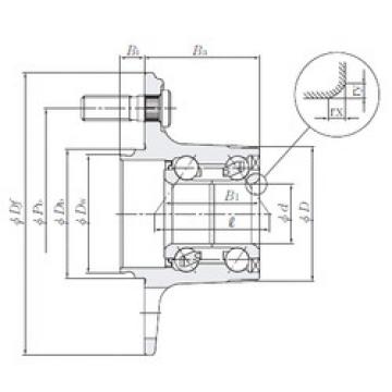 angular contact ball bearing installation HUB080-26 NTN