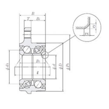 angular contact ball bearing installation HUB098-14 NTN