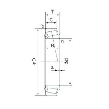 tapered roller dimensions bearings 359S/354A NACHI