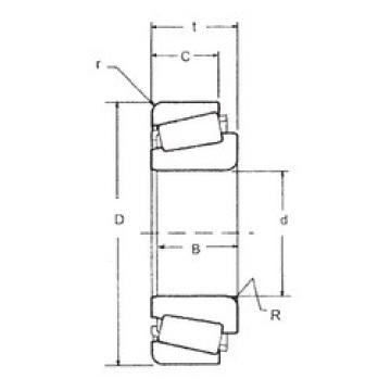 tapered roller dimensions bearings 355/354A FBJ