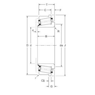 tapered roller dimensions bearings 380330X/380482XC Gamet