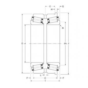 tapered roller dimensions bearings 74025/74052H Gamet