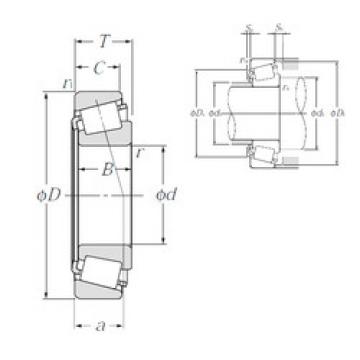 tapered roller dimensions bearings 33019U NTN