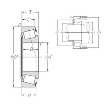 tapered roller dimensions bearings 4T-02872/02820 NTN