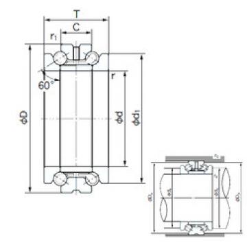 thrust ball bearing applications 103TAD20 NACHI