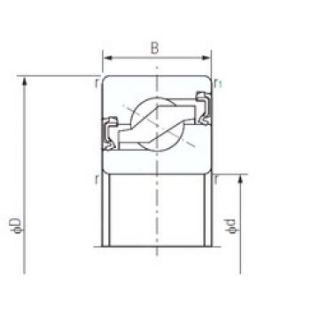 thrust ball bearing applications 17TAB04-2LR NACHI