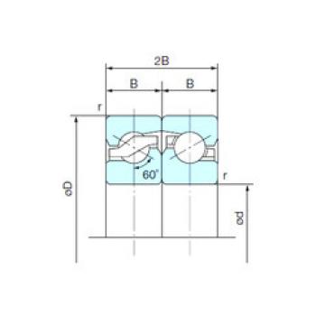 thrust ball bearing applications 20TAB04DF NACHI