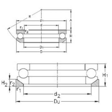 thrust ball bearing applications 53205+U205 NKE