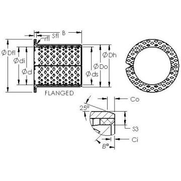 plain bushings bearings ASTB90 F10050 AST