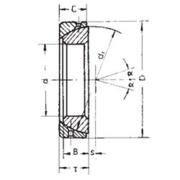 plain bushings bearings GAC110S FBJ