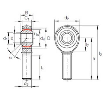 plain bushings bearings GAKFL 14 PW INA