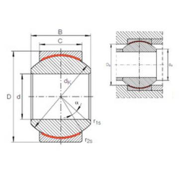 plain bushings bearings GE 8 PW INA